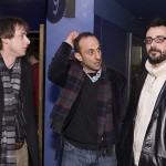 Producer Jeremiah Cullinane, director Hassan Zbib, and producer Bartolomeo Dibenedetto at the screening of Creative Chaos at the 2009 Jameson Dublin International Film Festival
